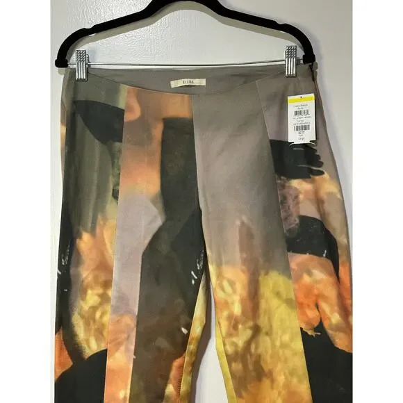 Elliss Orange Sunflower Jeans Print Multi Graphic Size Large NWT Organic Cotton